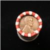 Image 3 : Mixed small cents 1c orig shotgun roll, 1917-d Wheat Cent, 1929-d Wheat Cent other end