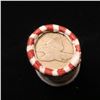 Image 3 : Mixed small cents 1c orig shotgun roll, 1916-d Wheat Cent, 1858 Flying Eagle Cent other end