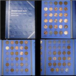 Partial Lincoln cent book 1909-1940 63 coins . .
