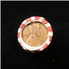 Image 2 : Mixed small cents 1c orig shotgun roll, 1919-d Wheat Cent, 1927-d Wheat Cent other end