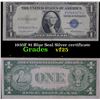 Image 1 : 1935F $1 Blue Seal Silver certificate Grades vf+