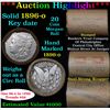 Image 1 : ***Auction Highlight*** Full solid date 1896-o Key Date Morgan silver dollar roll, 20 coins   (fc)