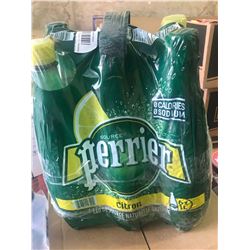 Lot of Lemon Perrier Carbonated Natural Spring Water (6 x 1L)