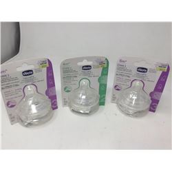 Lot of ChiccoAssorted Size Bottle Nipples