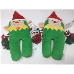 Lot of Elf Dog Toys