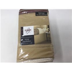 B. Smith Linen Hemstitch King Bedskirt