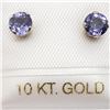Image 1 : 10K White Gold Iolite(0.56ct) Stud Earrings, Made in Canada, Suggested Retail Value $100