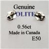 Image 3 : 10K White Gold Iolite(0.56ct) Stud Earrings, Made in Canada, Suggested Retail Value $100