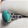 Image 2 : Silver Turquoise Tanzanite Ring, Suggested Retail Value $100