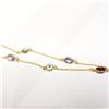 Image 2 : Gold plated Silver Multi Color Gemstones Necklace, Suggested Retail Value $240 (Estimated Selling Pr