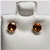 Image 1 : 14K White Gold Citrine(0.4ct) Earrings, Made in Canada, Suggested Retail Value $80