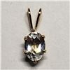 Image 1 : 14K Yellow Gold Cubic Zirconia Pendant, Suggested Retail Value $40