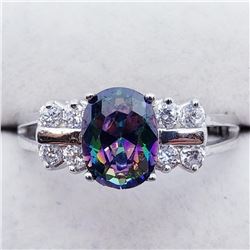 Silver Mystic Topaz (3.5G) Ring (~weight 3.5g), Suggested Retail Value $200 (Estimated Selling Price