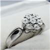 Image 2 : Silver 7 Illusion Set Diamond Ring (~Size 7) (~weight 3.75g), Made in Canada, Suggested Retail Value