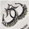 Image 3 : Silver Peridot Gemstone Earrings, Suggested Retail Value $100