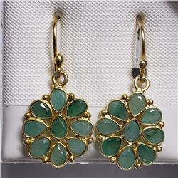 Silver Emerald Earrings, Suggested Retail Value $100