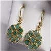 Image 2 : Silver Emerald Earrings, Suggested Retail Value $100