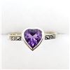 Image 1 : Silver Amethyst Marcasite Ring, Suggested Retail Value $100