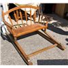 Image 1 : ANTIQUE PINE BUGGY BENCH
