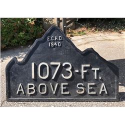 CAST SEA LEVEL SIGN