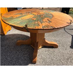 RE-PURPOSED SEWER MOLD TABLE