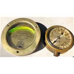 GR OF 2, SOLE MAKER'S LEVEL & BRASS AIR GAUGE