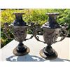 Image 1 : PAIR OF BRONZE (?) URNS