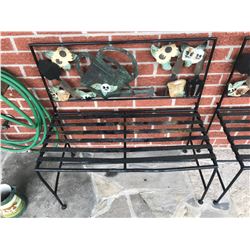 GR OF 2 METAL PATIO BENCHES