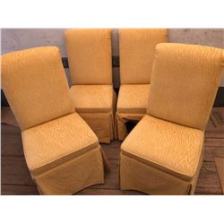 GR OF 4 UPHOLSTERED DINING CHAIRS