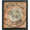 Image 2 : Germany 1872 #22 a4 2kr Orange RARE