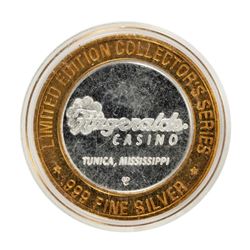 .999 Fine Silver Fitzgeralds Casino Tunica, MS $10 Limited Edition Gaming Token