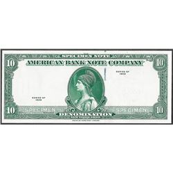 1929 Ten Unit American Bank Note Test Note