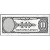 Image 2 : 1929 Ten Unit American Bank Note Test Note