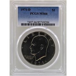 1971-D Eisenhower Ike Dollar PCGS MS66