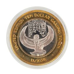 .999 Fine Silver Luxor Las Vegas, Nevada $10 Limited Edition Gaming Token
