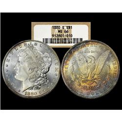 1880-S $1 Morgan Silver Dollar Coin NGC MS66 Amazing Toning