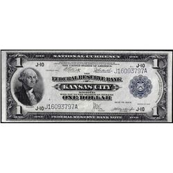 1918 $1 Federal Reserve Bank Note Kansas City