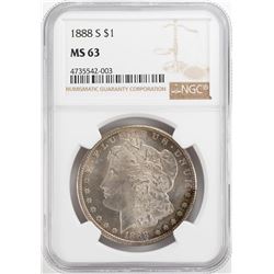 1888-S $1 Morgan Silver Dollar Coin NGC MS63