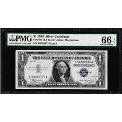 1935 $1 Silver Certificate Note Fr.1607 PMG Gem Uncirculated 66EPQ