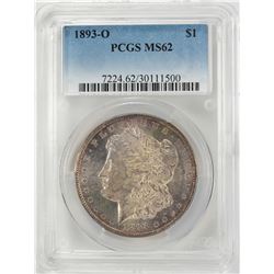1893-O $1 Morgan Silver Dollar Coin PCGS MS62