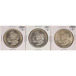 Lot of 1880-S to 1882-S $1 Morgan Silver Dollar Coins