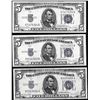 Image 1 : Lot of (3) 1934D $5 Silver Certificate Notes