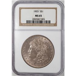 1903 $1 Morgan Silver Dollar Coin NGC MS65