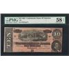 Image 1 : 1864 $10 Confederate States of America Note T-68 PMG Choice About Uncirculated 58EPQ