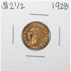 1928 $2 1/2 Indian Head Quarter Eagle Gold Coin