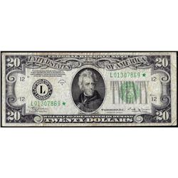 1934B $20 Federal Reserve STAR Note San Francisco
