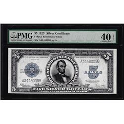 1923 $5 Porthole Silver Certificate Note Fr.282 PMG Extremely Fine 40EPQ