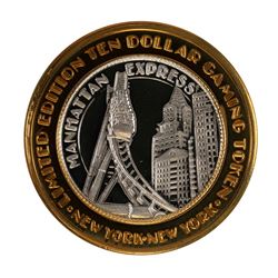 .999 Silver New York New York Casino Las Vegas $10 Limited Edition Gaming Token