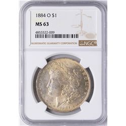 1884-O $1 Morgan Silver Dollar Coin NGC MS63 Nice Toning