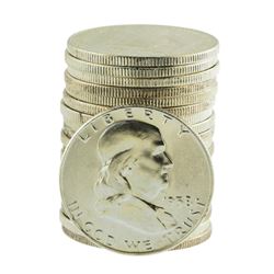 Roll of (20) Brilliant Uncirculated 1958-D Franklin Half Dollar Coins
